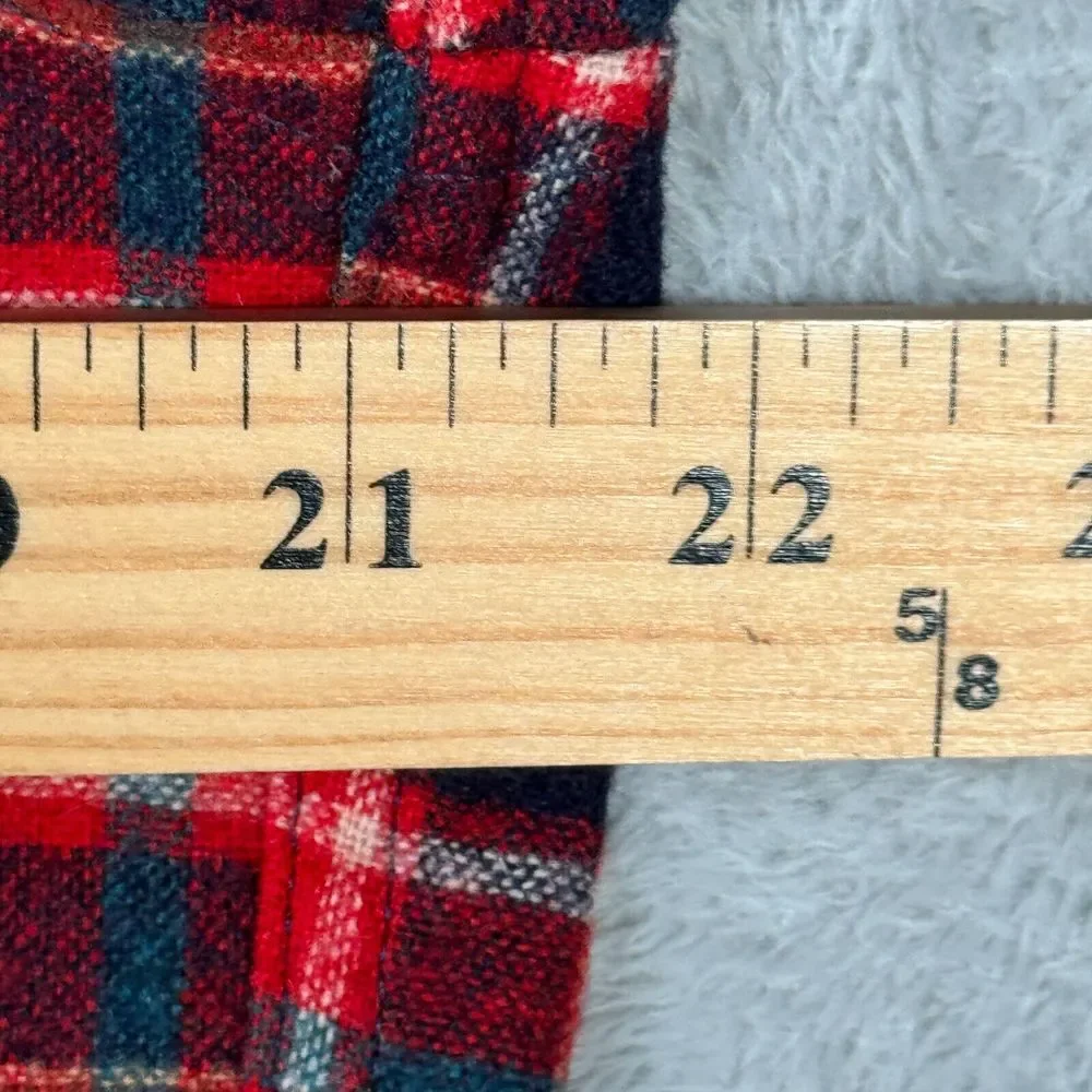 Pendleton Board Shirt Mens M‎ Red Plaid Virgin Wool Vintage Made in USA 4781 - Picture 4 of 7